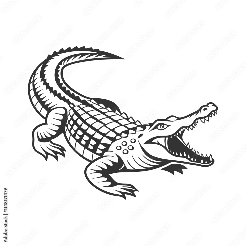 Fototapeta premium Crocodile Vector Art and Illustration