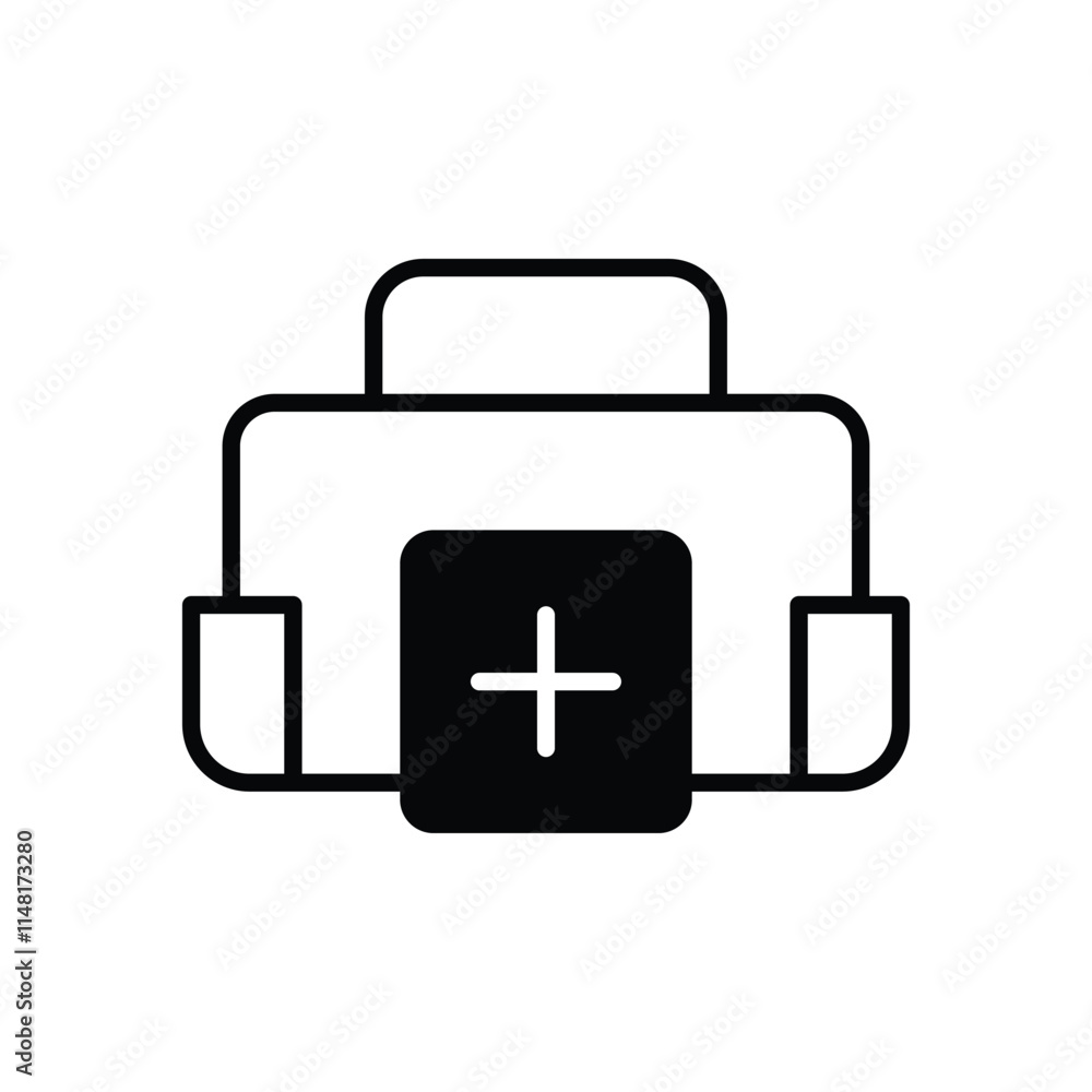 Obraz premium First Aid Kit vector icon stock illustration