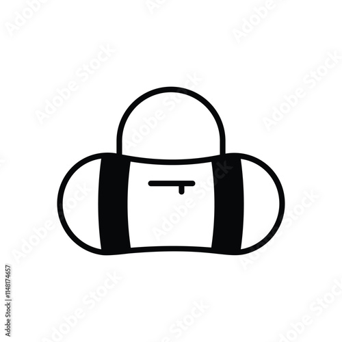 Duffle Bag vector icon stock illustration