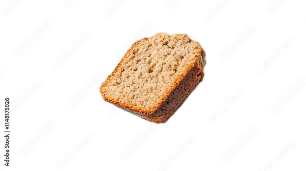 Freshly Baked Slice of Brown Bread on Transparent Background Freshly Baked Slice of Brown Bread on Transparent Background