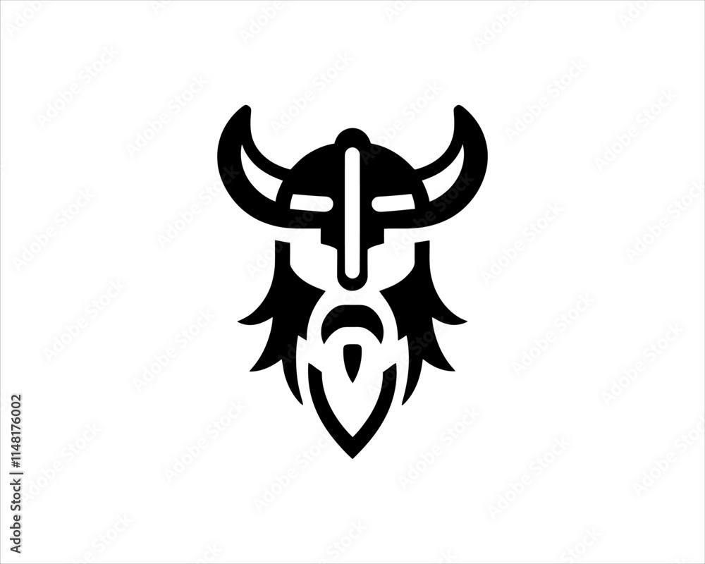 Viking Logo Design Vector Template. Nordic Viking logo. Viking face warrior modern simple logo. Viking Head Vector Illustration. Silhouette Nordic warrior symbol. Viking Logo Design Vector Template. Nordic Viking logo. Viking face warrior modern simple logo. Viking Head Vector Illustration. Silhouette Nordic warrior symbol.