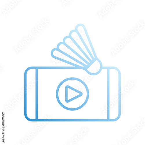 Streaming  vector icon stock illustration