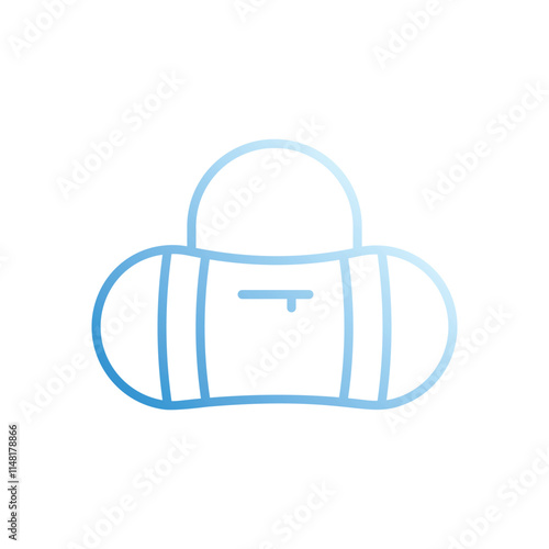 Duffle Bag vector icon stock illustration