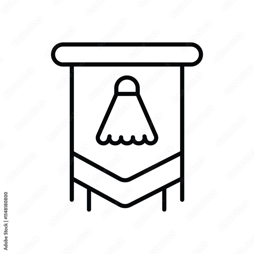 Pennant vector icon stock illustration Pennant vector icon stock illustration