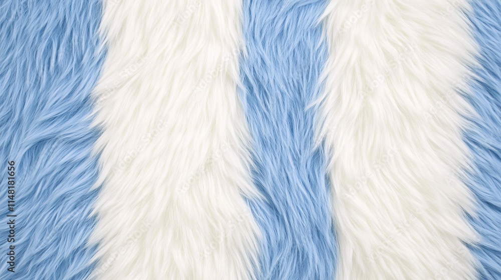Fototapeta premium Soft Blue and White Fur Texture Background Image