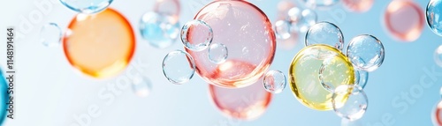 Wallpaper Mural Colorful soap bubbles floating abstract background digital art Torontodigital.ca