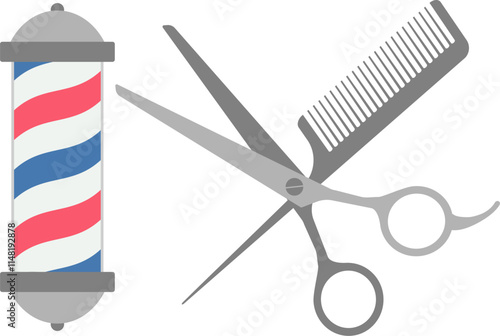 Barbershop vector illustration element