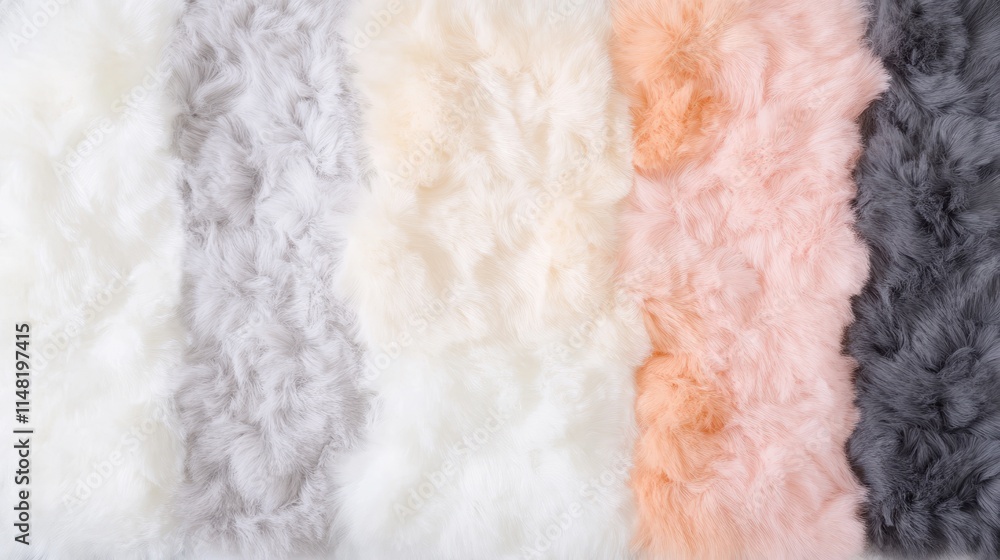 Soft Pastel Faux Fur Fabric Swatches Texture Background Soft Pastel Faux Fur Fabric Swatches Texture Background