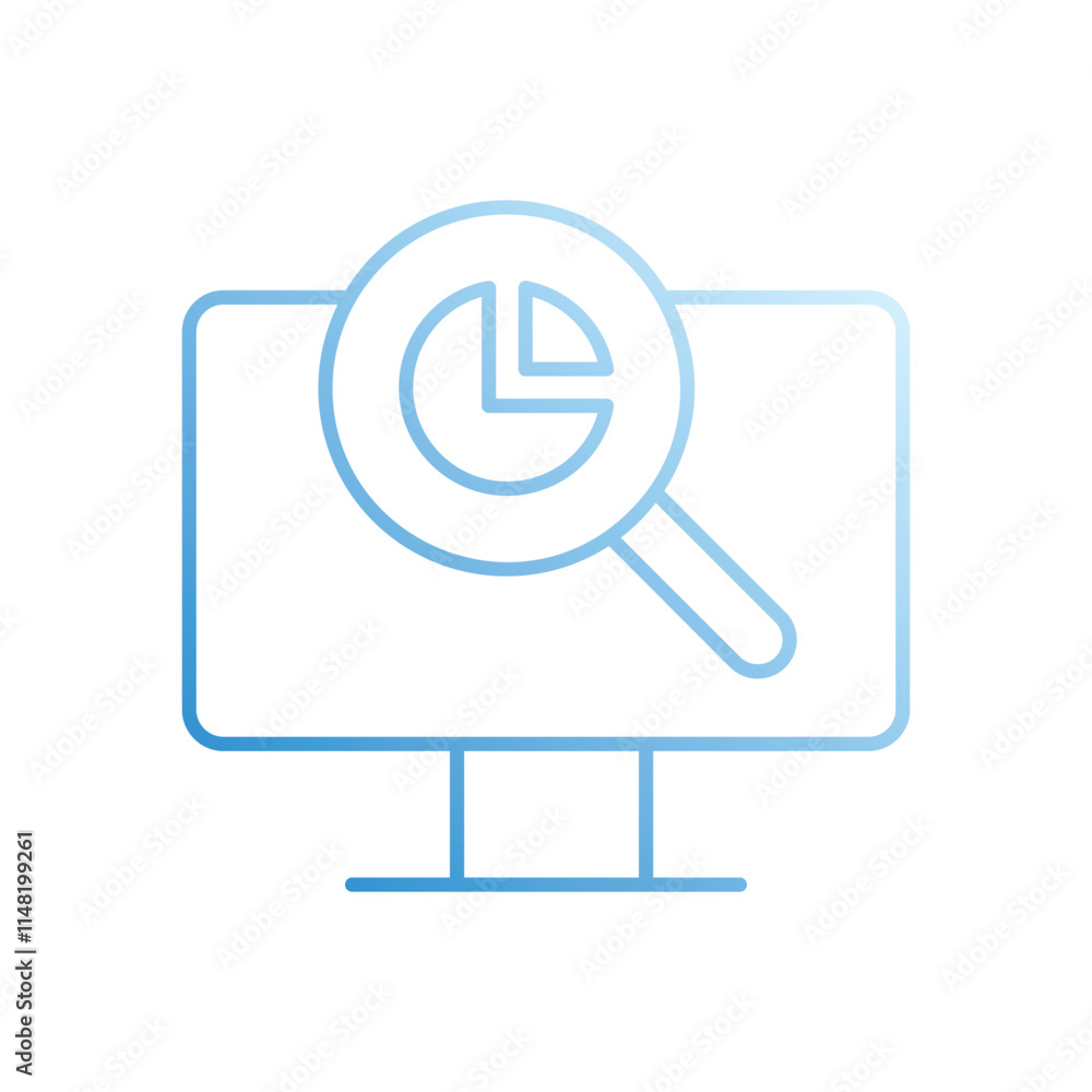 Analytic vector icon stock illustration Analytic vector icon stock illustration
