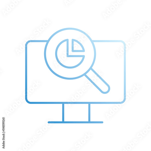 Analytic  vector icon stock illustration