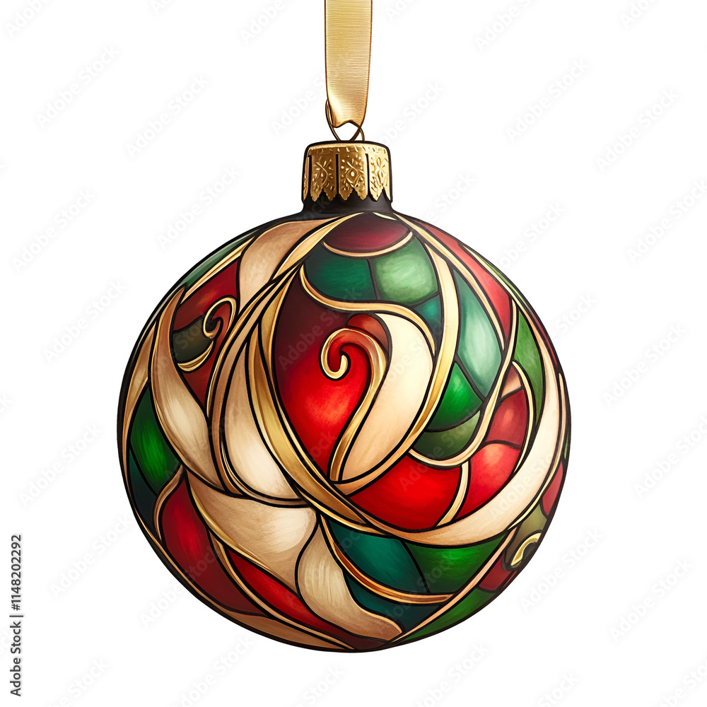 Stained Glass Christmas Clipart Vector Illustration Stained Glass Christmas Clipart Vector Illustration