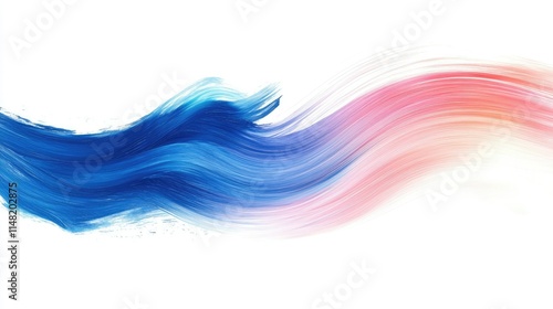 Wallpaper Mural Abstract Waves of Colorful Brush Strokes with Blue and Pink Tones Creating a Fluid and Dynamic Visual Effect for Background or Artistic Use Torontodigital.ca