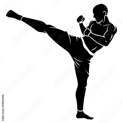 Judo Throw simple flat vector silhouette