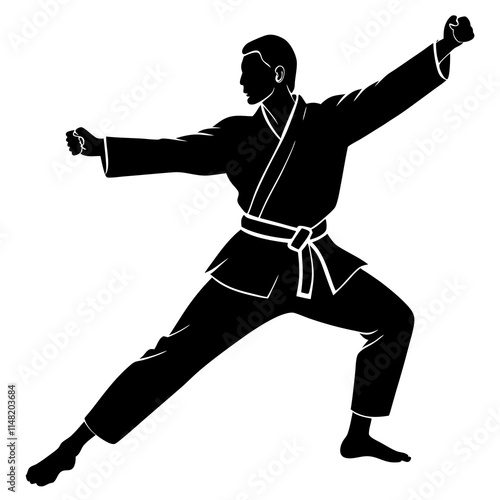 Designing Action-Packed Visuals with Karate Vectors"