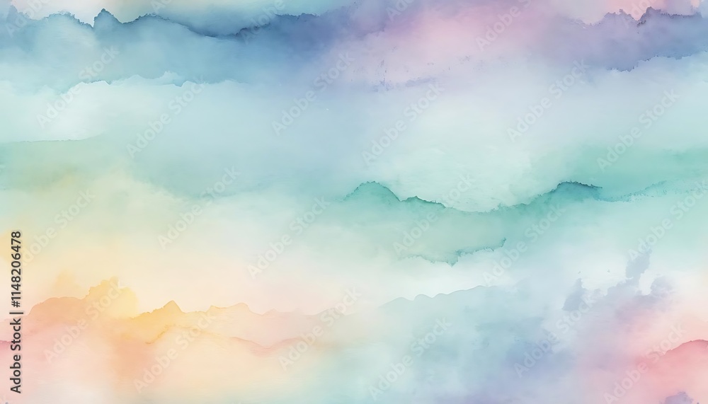 Pastel Watercolor Mountainscape Abstract Art Design Pastel Watercolor Mountainscape Abstract Art Design