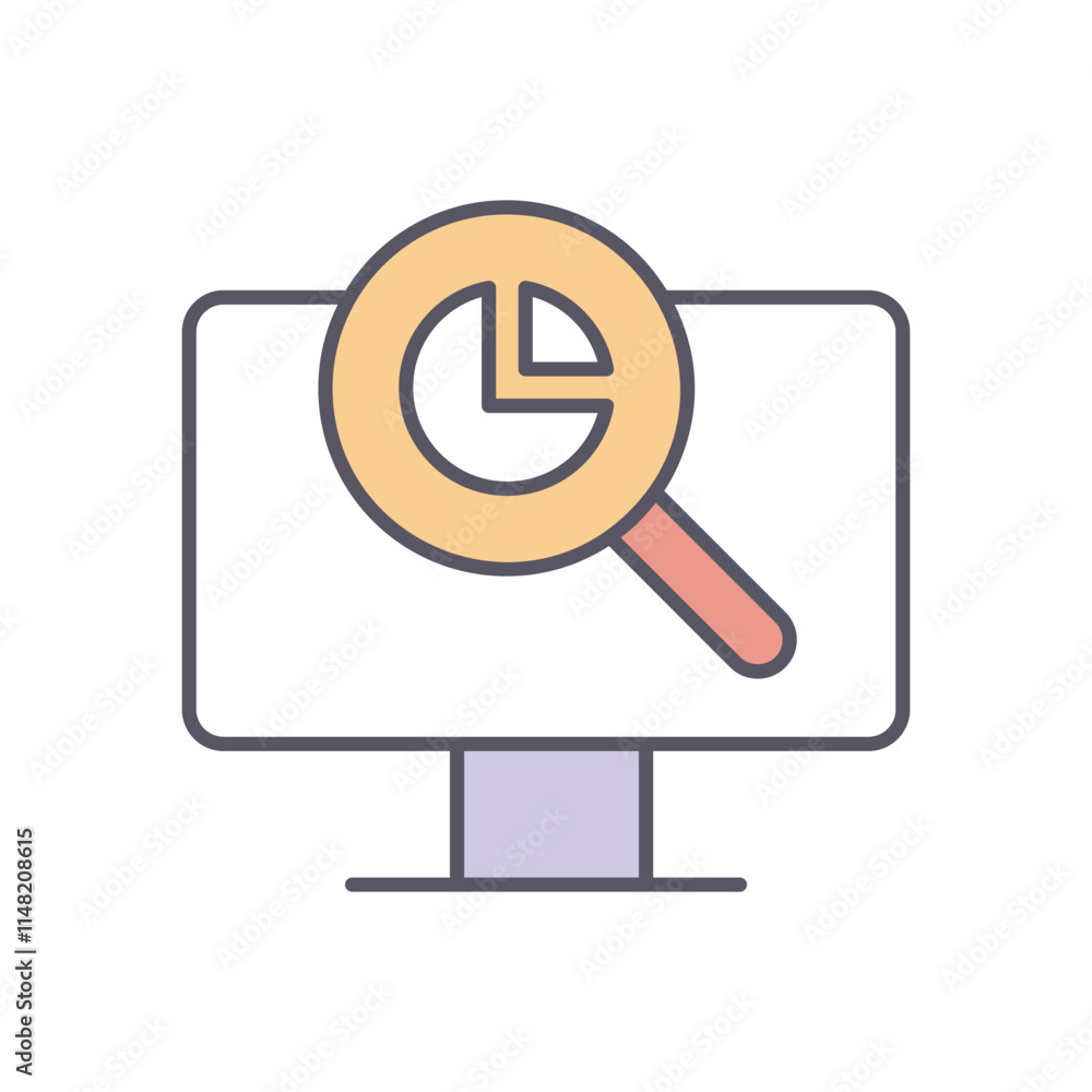 Analytic vector icon stock illustration Analytic vector icon stock illustration