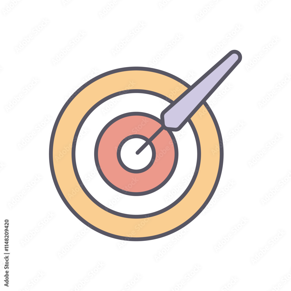 Target vector icon stock illustration Target vector icon stock illustration