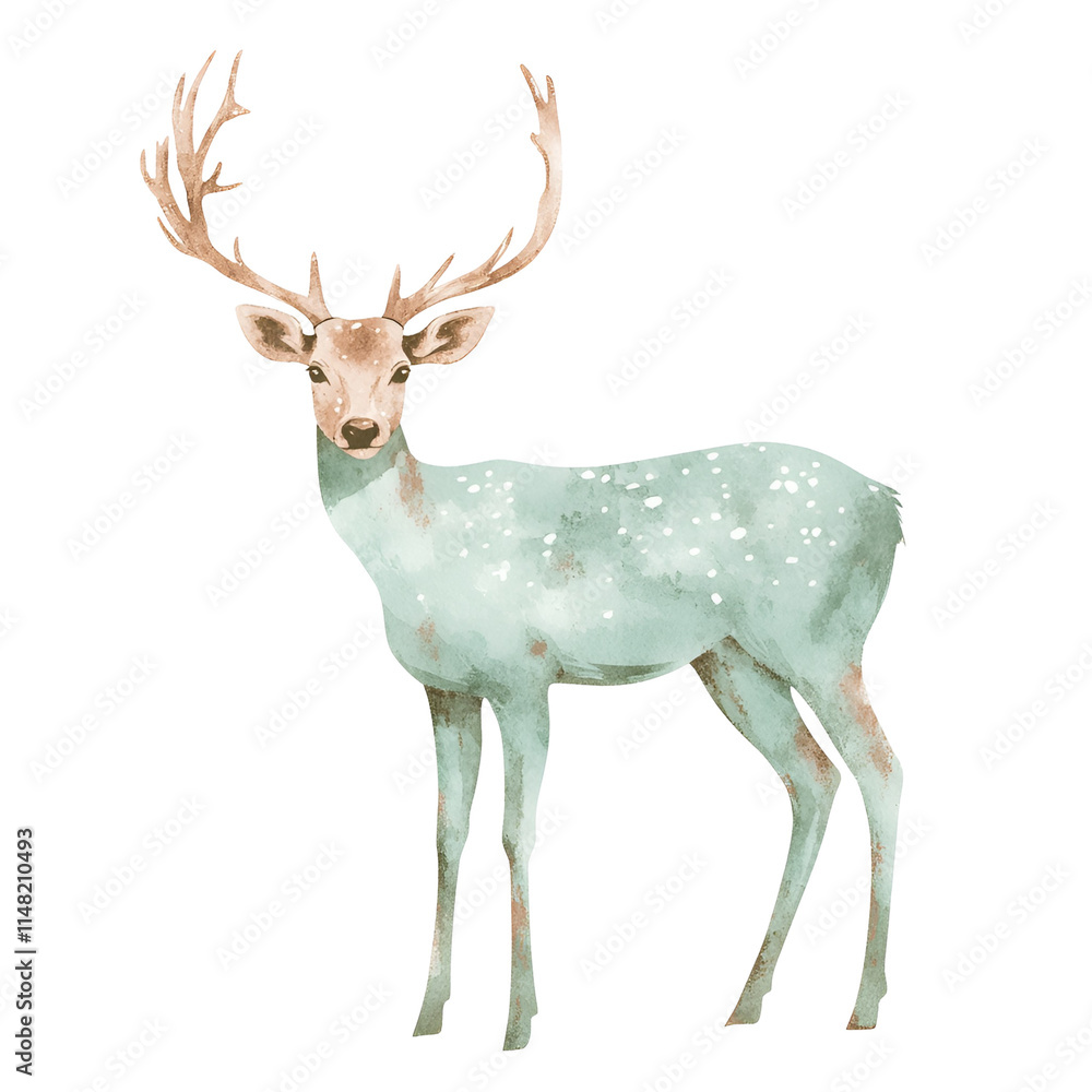 Fototapeta premium Winter Animals Silhouette Clipart Vector Illustration