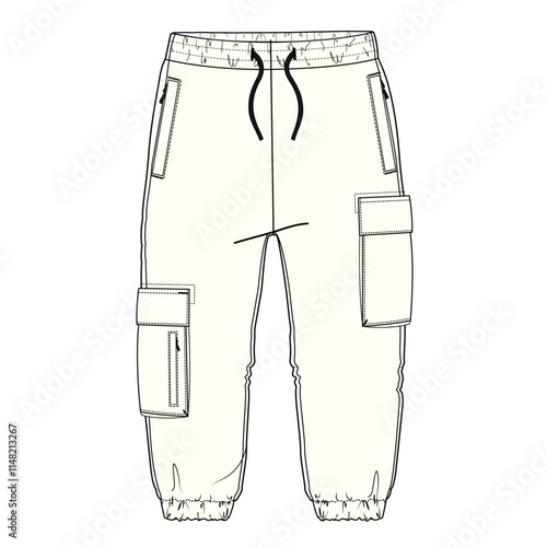 Sweatpants vector illustration template