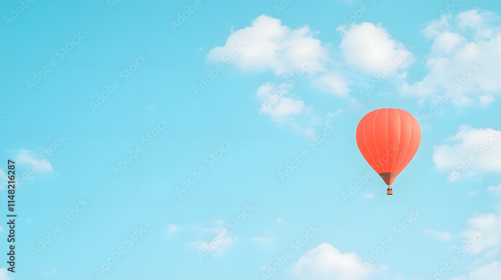 Obraz premium A photograph of an elderly couple floating in the sky, symbolizing love, freedom, and the timeless bond between two people, capturing a dreamlike and surreal atmosphere with an imaginative take on agi