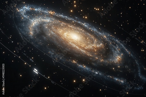 A stunning depiction of a spiral galaxy, showcasing cosmic beauty and vastness.