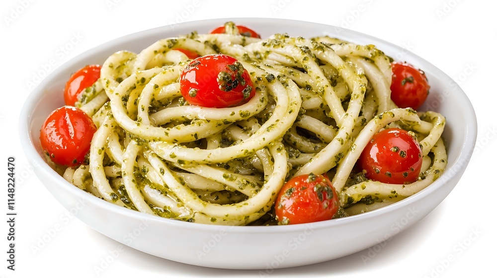 Delicious Pesto Pasta with Cherry Tomatoes Delicious Pesto Pasta with Cherry Tomatoes