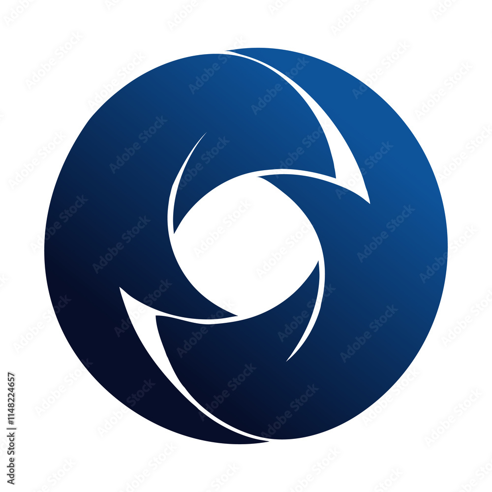 Blue Abstract Swirl Direction logo Icon generated Ai Blue Abstract Swirl Direction logo Icon generated Ai