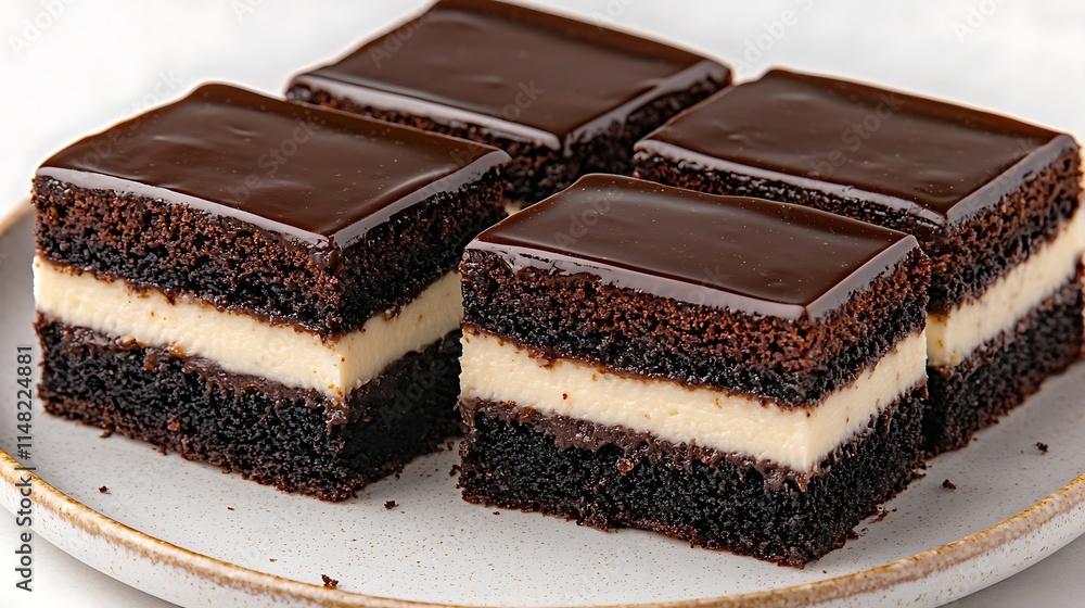 Decadent Chocolate Fudge Layer Cakes with Creamy Filling Decadent Chocolate Fudge Layer Cakes with Creamy Filling