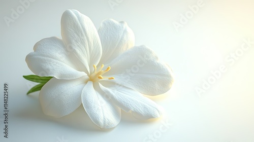 Wallpaper Mural Elegant White Flower on a Soft Background with Delicate Petals and a Touch of Sunshine Enhancing Its Graceful Beauty Torontodigital.ca