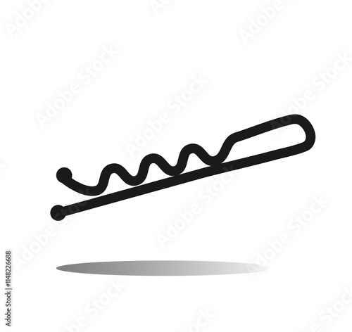 Bobby pin hair styling accessory icon. Barber’s tool for hair fixation. Vintage beauty equipment. Vector illustration isolated on white background