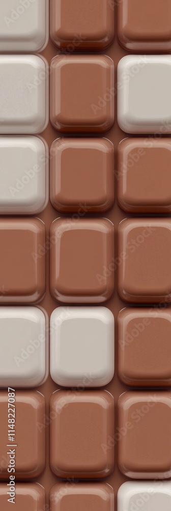 PANTONE 17-1230 Mocha Mousse Minimalist 3D Pattern Wallpaper Design PANTONE 17-1230 Mocha Mousse Minimalist 3D Pattern Wallpaper Design