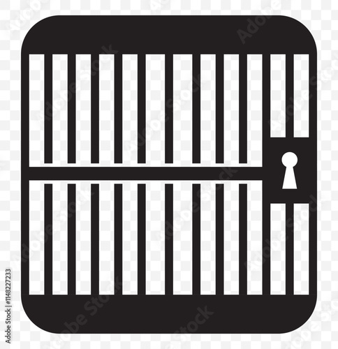 Jail Bars.line icon. eps 10.