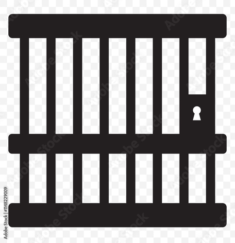 Jail Bars.line icon. eps 10.