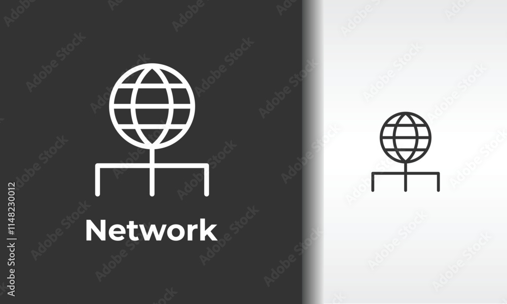Obraz premium Network Vector, Icon Or Logo Sign Isolated Symbol Illustration