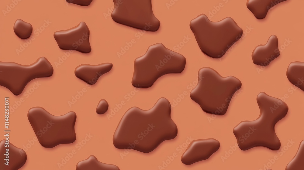 PANTONE 17-1230 Mocha Mousse Minimalist 3D Pattern Wallpaper Design PANTONE 17-1230 Mocha Mousse Minimalist 3D Pattern Wallpaper Design