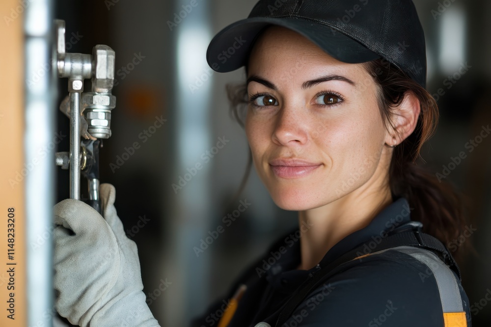 A skilled woman at a construction site confidently uses tools while wearing protective gear, symbolizing empowerment and the breaking of barriers in a male-dominated industry. A skilled woman at a construction site confidently uses tools while wearing protective gear, symbolizing empowerment and the breaking of barriers in a male-dominated industry.