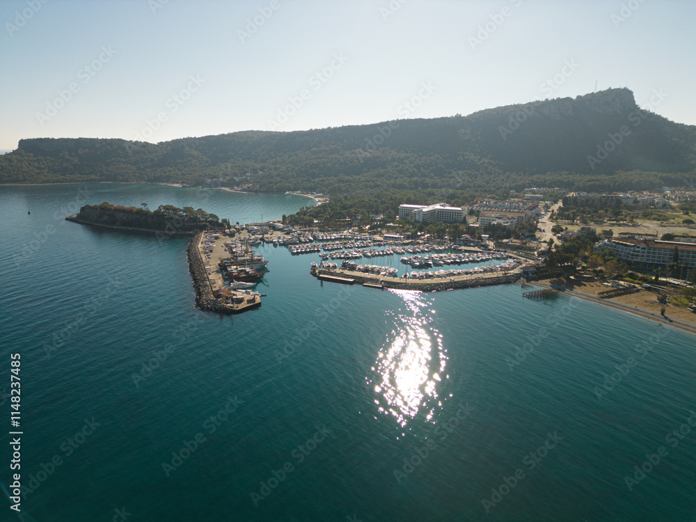 Fototapeta premium Antalya Kemer holiday place aerial panoramic view