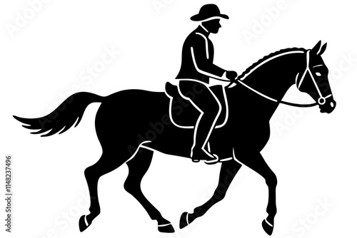 cowboy riding horse