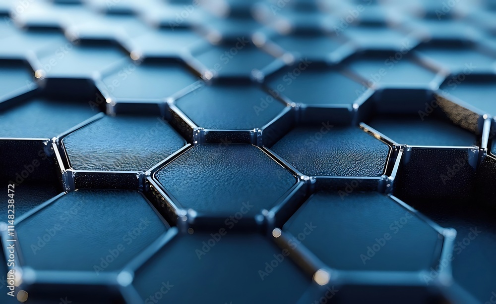 Abstract dark blue hexagonal pattern background. Abstract dark blue hexagonal pattern background.