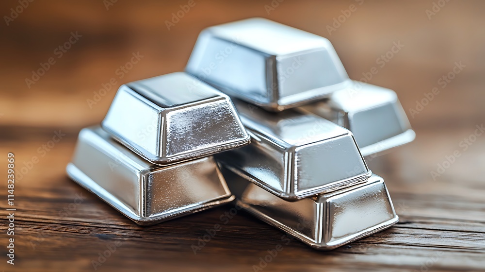 Silver Bars Precious Metal Wealth Finance Investment Stack of Bullion Shiny Reflective Luxury Metal Ingots Reserve Abundance Success Pro Silver Bars Precious Metal Wealth Finance Investment Stack of Bullion Shiny Reflective Luxury Metal Ingots Reserve Abundance Success Pro