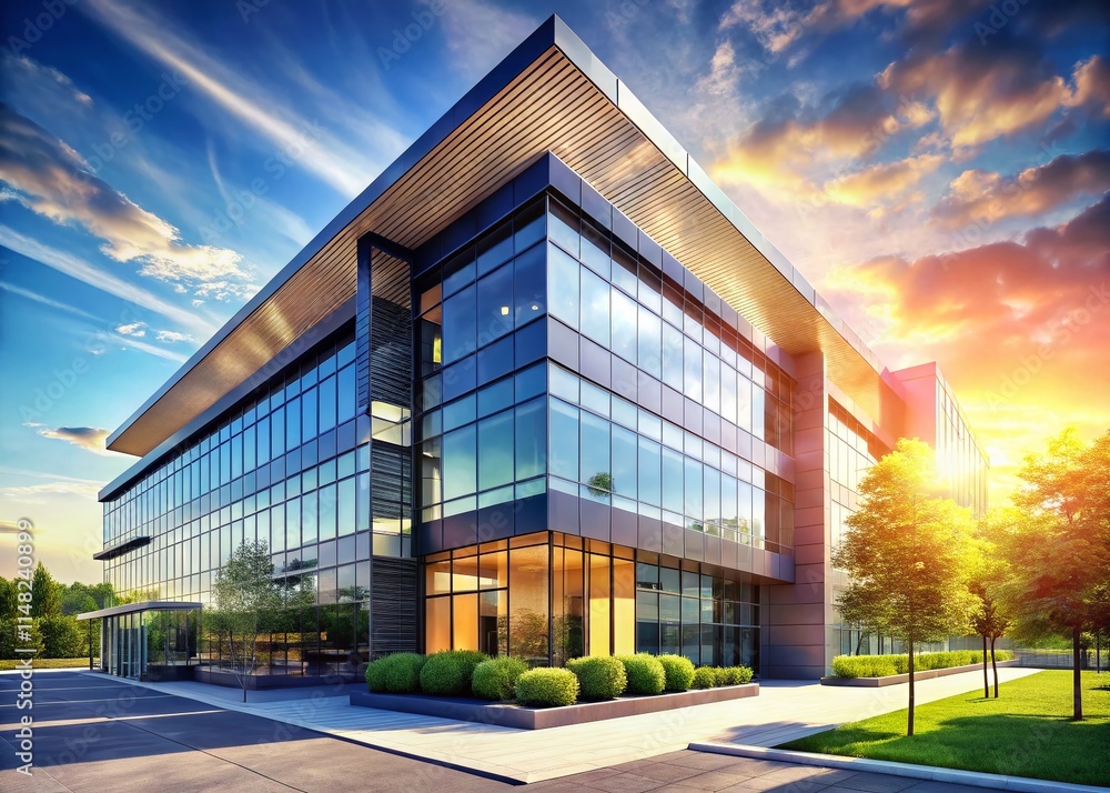 Modern Corporate Design Template: Architectural Photography, Creative Office Space, Abstract Building Facade Modern Corporate Design Template: Architectural Photography, Creative Office Space, Abstract Building Facade