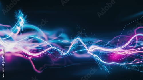 Colorful Abstract Light Trails Design