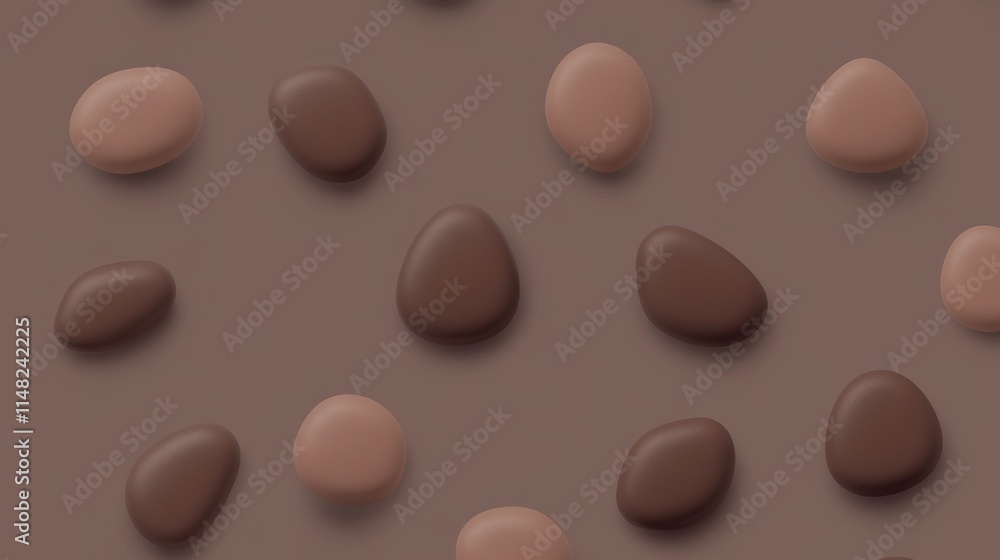 PANTONE 17-1230 Mocha Mousse Minimalist 3D Pattern Wallpaper Design PANTONE 17-1230 Mocha Mousse Minimalist 3D Pattern Wallpaper Design
