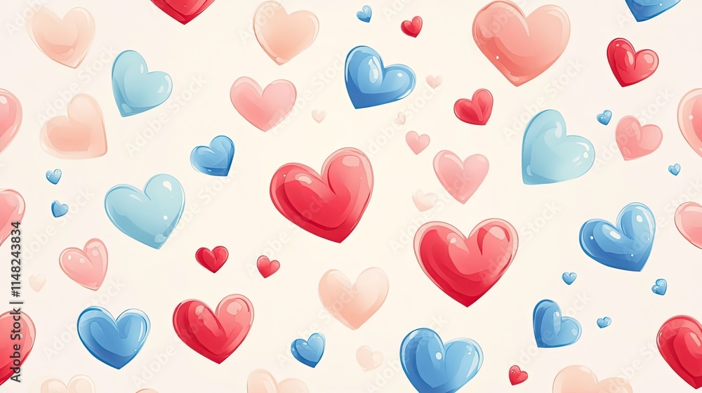 Valentine's Day Themed Background, Generative AI Valentine's Day Themed Background, Generative AI