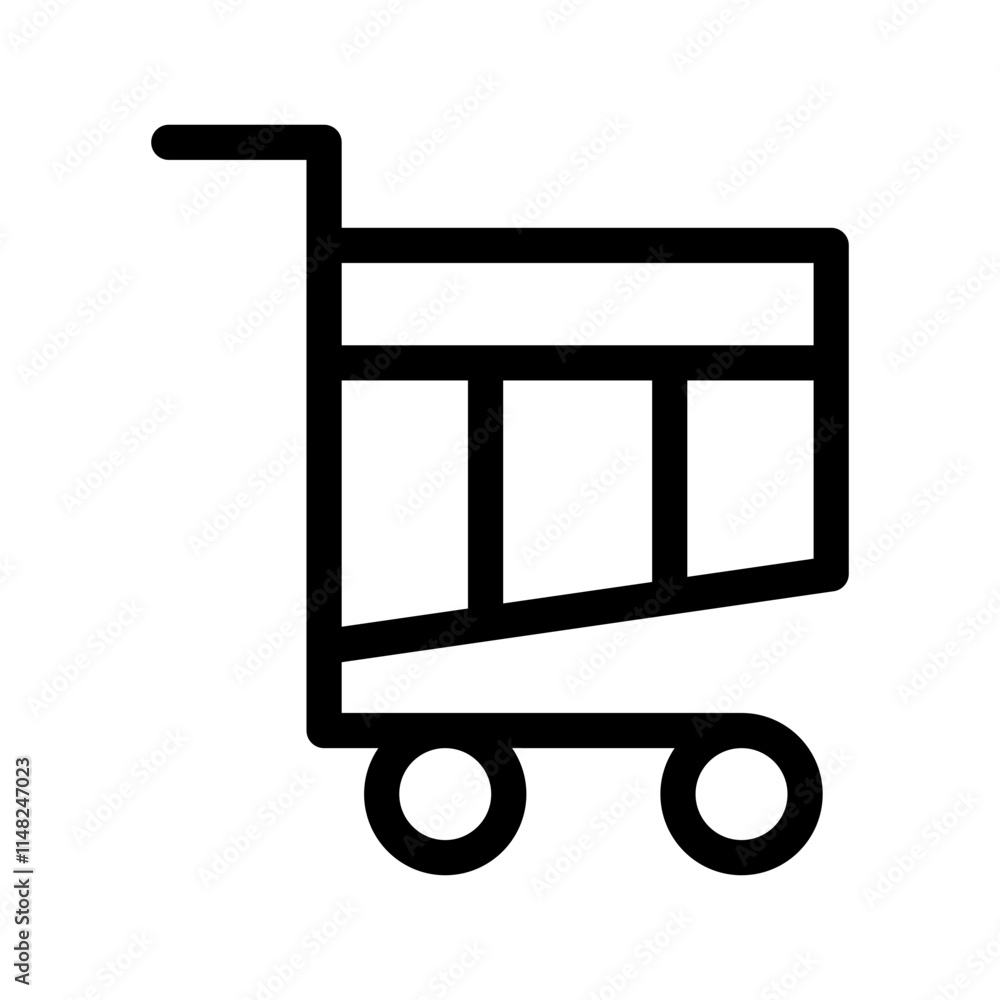 Trolley Icon Vector Symbol Design Illustration Trolley Icon Vector Symbol Design Illustration