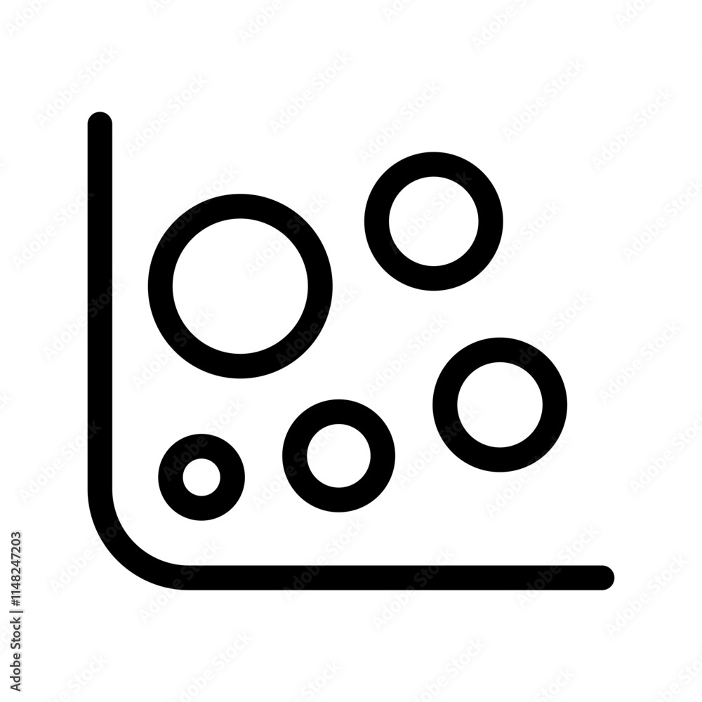 Scatter Plot Icon Vector Symbol Design Illustration Scatter Plot Icon Vector Symbol Design Illustration