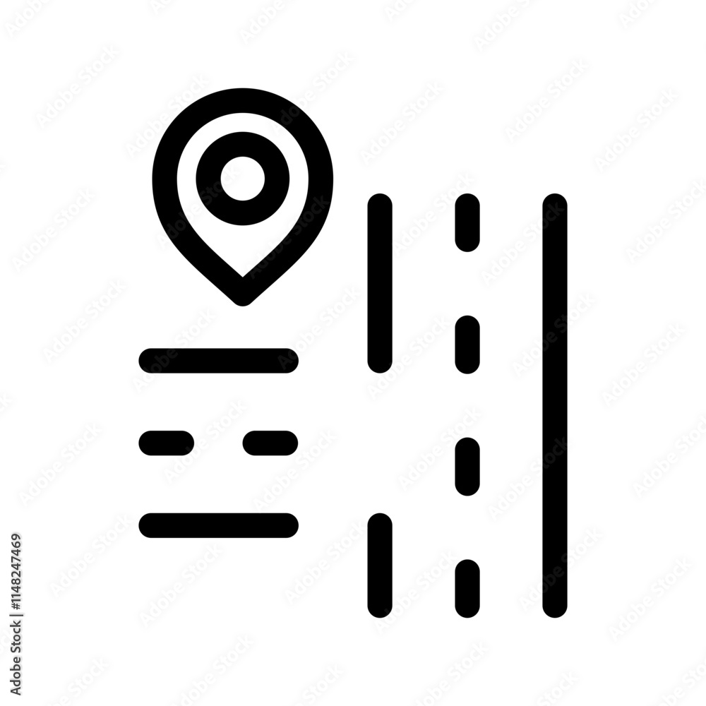 Road Map Icon Vector Symbol Design Illustration Road Map Icon Vector Symbol Design Illustration