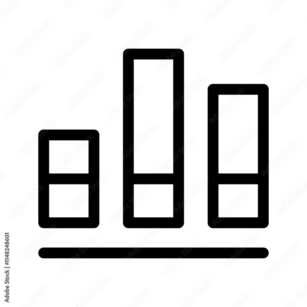 Bar Chart Icon Vector Symbol Design Illustration