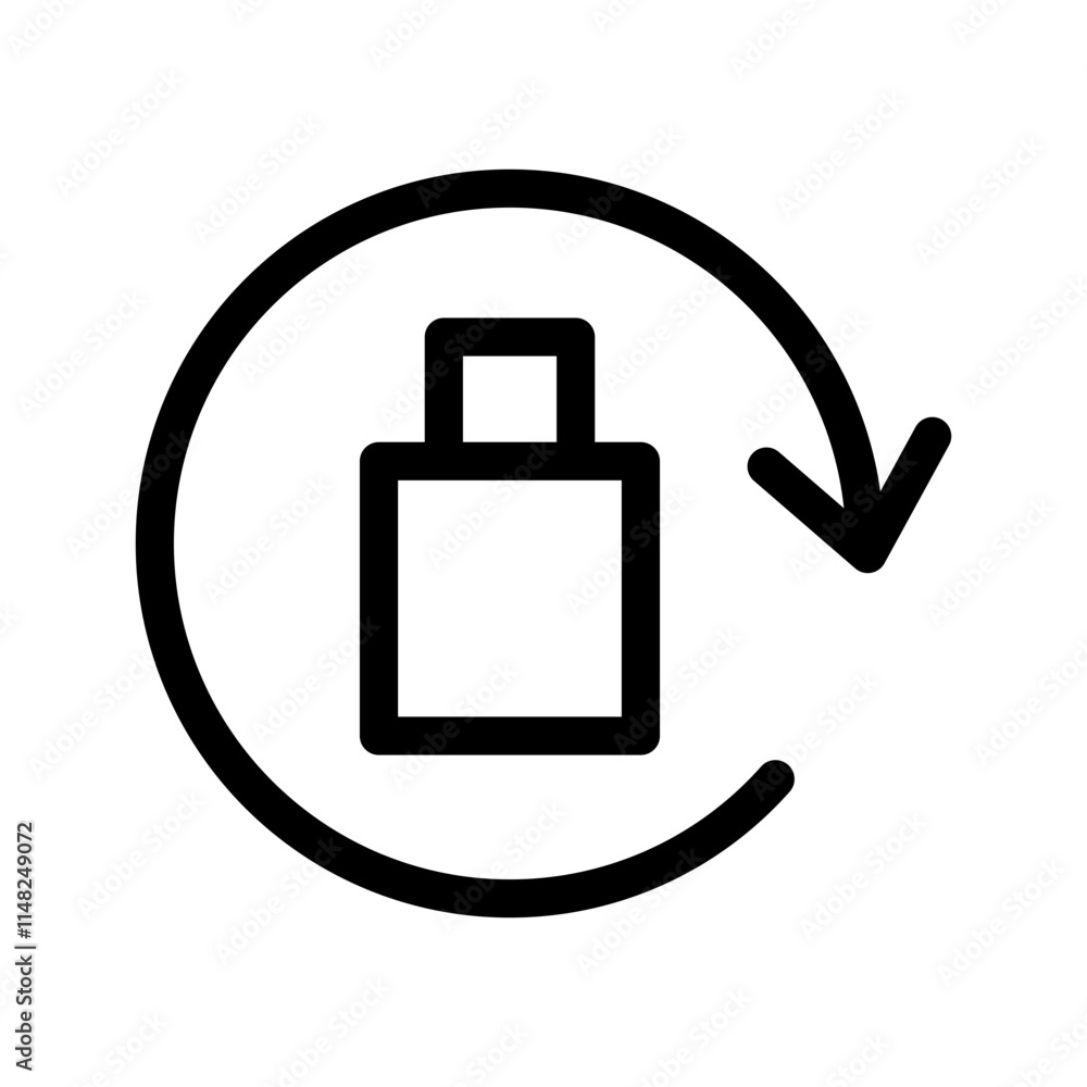 Rotation Lock Icon Vector Symbol Design Illustration Rotation Lock Icon Vector Symbol Design Illustration
