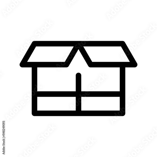 Unboxing Icon Vector Symbol Design Illustration